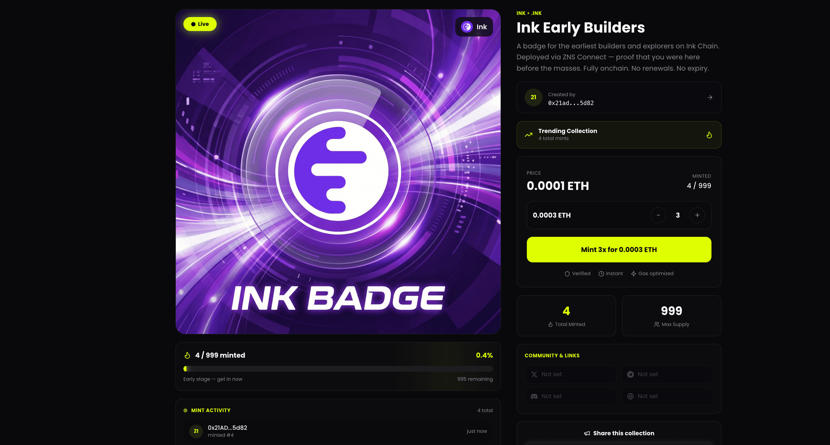 How to Deploy an NFT Collection on Ink Network in One Click