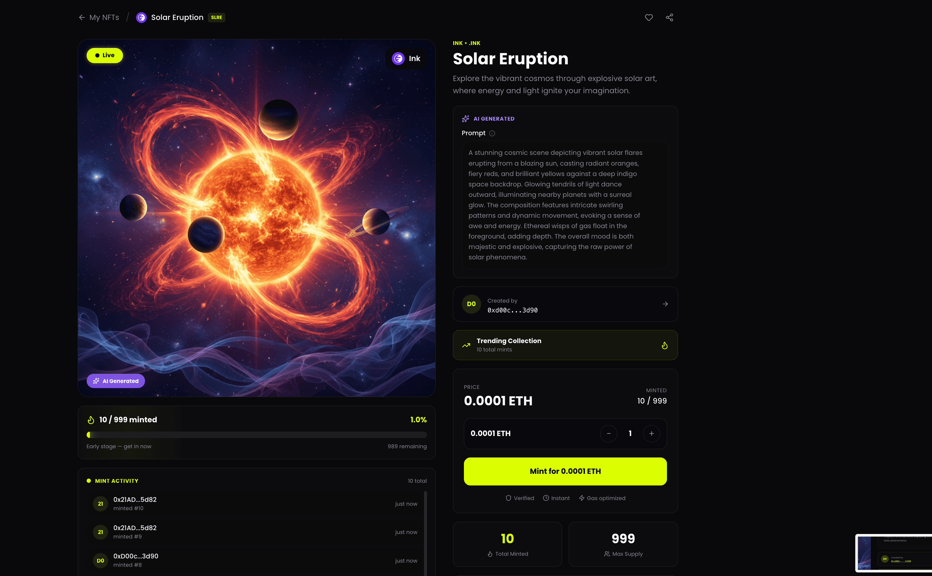 AI NFT Generator: Create and Deploy an NFT Collection With One Prompt — Powered by FLUX, Stable Diffusion, and Nano Banana